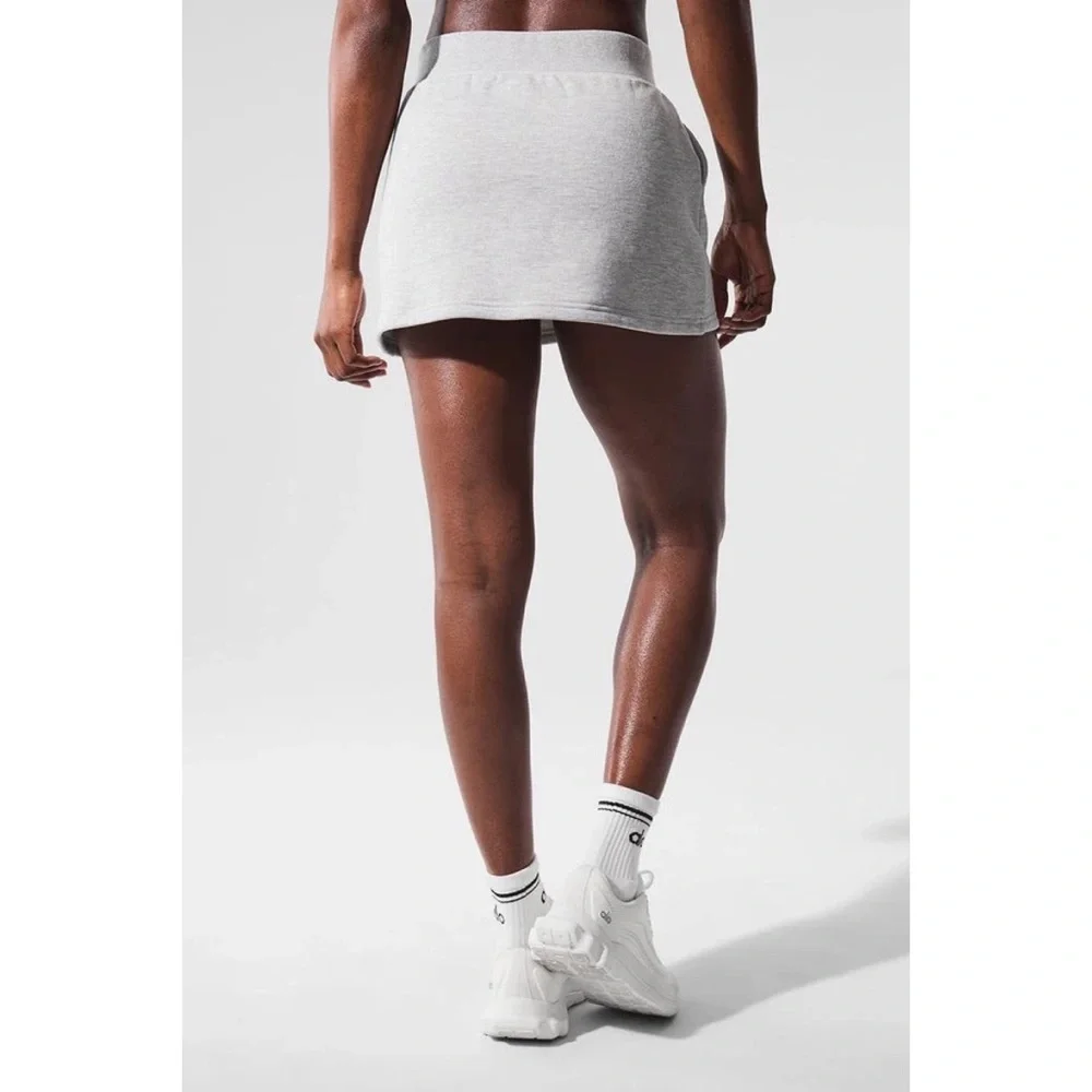 Alo Yoga Accolade Skirt Athletic Heather Grey XS